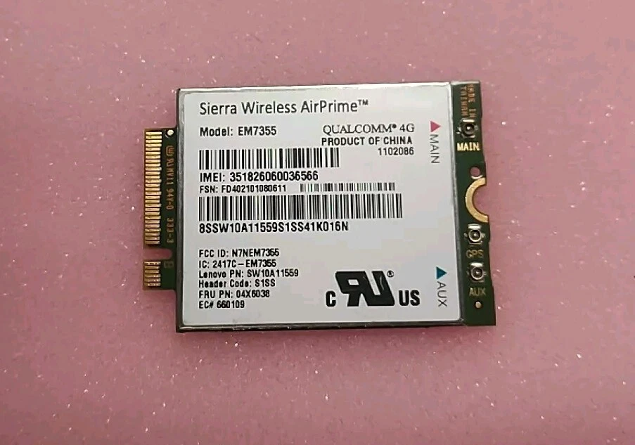 Tarjeta SIERRA WIRELESS AIRPRIME EM7355 QUALCOMM 4G Foto 1 de 1