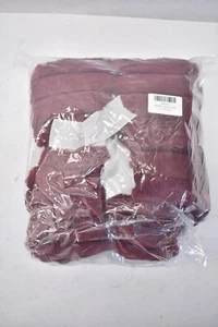 Dansicuini Burgundy Faux Fur Blanket 60" x 80" Fluffy Warm Plush Striped - Picture 1 of 5