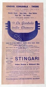 Locandina Cinema Comunale di Thiene - Film: La Gondola delle Chimere - 1936 ca. - Imagen 1 de 1