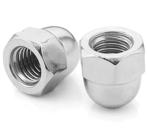 M10 EDELSTAHL GEWÖLBTE SECHSKANTMUTTERN A2 304 KAPPE DOMMUTTER SECHSKANT SS METRISCH 10mm  - Bild 1 von 7