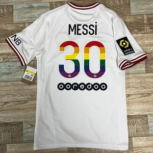 BNWT Messi #30 2021 2022 Jordan Paris Saint Germain PSG Jersey Victory Patch S - Imagen 1 de 8