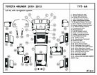 Interior Carbon Fiber Dash Trim Kit for Toyota 4Runner with navigation 2010-2013