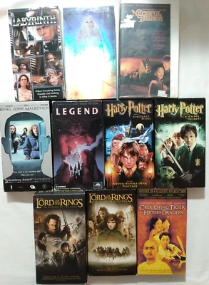 10 VHS Fantasy Labyrinth Snow Queen Needful Things Potter Malkovich Fellowship - Image 1 of 4
