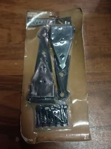 (2-Pk) Everbilt Heavy Duty Strap Hinges Black 8" 717667 - Picture 1 of 8