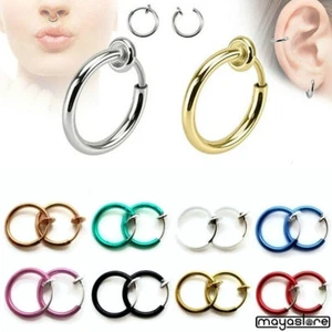 FAKE NASENPIERCING BCR SPRING NASENRING HELIX SEPTUM CLICKER OHR PIERCING RING  - Bild 1 von 1