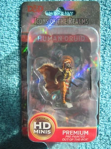 HUMAN DRUID Premium Pre-painted miniature Icons of the Realms D&D Pathfinder - Picture 1 of 3
