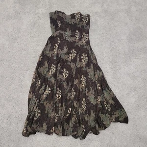 Vintage Anokhi cotton Indian 70s midi dress Size M 10 - Picture 1 of 4