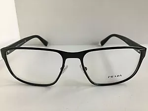 New PRADA VPR 5S6 XA7-1O1 Black 55mm Men's Eyeglasses Frame #5,6 - Picture 1 of 3