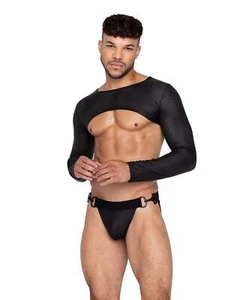 Master Crop Top Herren schwarz weiter Rundhalsausschnitt - Bild 1 von 6