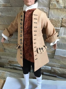 HANDGEFERTIGTER EICHE matt, Jamie 17" MÄNNLICHER PUPPEN OUTFIT Mantel, Hose, Hemd, Weste, Socken SET - Bild 1 von 12