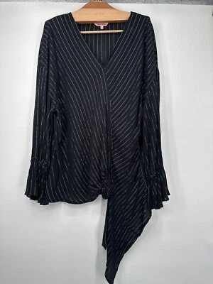 Juicy Couture Black  Top Womens Size Large  black  glitter yarn - Image 1 of 4