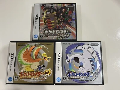 Pokemon Platinum Heart Gold Soul Silver 3 set Nintendo DS NDS Japanese - Image 1 of 4