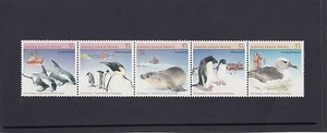 AUSTRALIAN ANTARCTIC - 1988 REGIONAL WILDLIFE strip set of 5 MNH - Birds, Seals. - Bild 1 von 1
