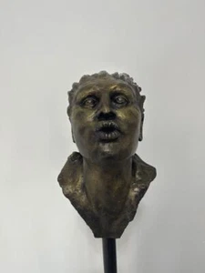 JAVIER MARIN " HEAD 1 " BRONZE SCULPTURE SIGNED - Picture 1 of 7