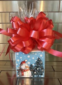 Christmas Snowman Kids Cookies Gift Basket/Box Comes Wrapped-Bow & Card