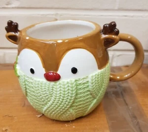 Hand Painted Ceramic Owl Shaped Tea Mug - Picture 1 of 6