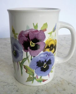 Valerie Pfeiffer Mug "PANSIES" Coffee Tea Floral Capilano - Bild 1 von 6
