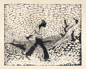 Caffard (Tropenkoller) - Arminius HASEMANN - Grabado en madera original 1915 - Imagen 1 de 1