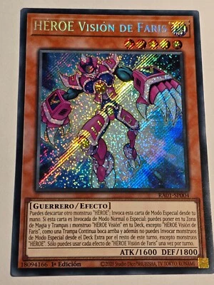 Vision HERO Faris (V.3 - Secret Rare)●YUGIOH●RA01●SPANISH●35099 - Image 1 of 2