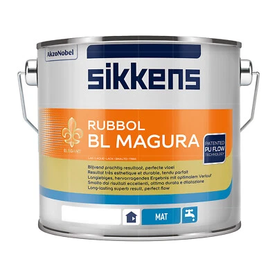 SIKKENS Rubbol BL Magura 1 Liter WEISS PU-Mattlack Weisslack wasserbasiert - Bild 1 von 2
