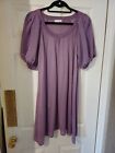 Women's MONSOON Purple Sheer Knit Dress Size 14