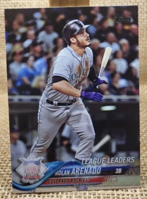 2018 Topps Series 1 Nolan Arenado League Leaders Baseball Card #192 Rockies A7 - Image 1 of 2