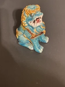 3,5 Antigua China Porcelana Canción Dinastía Jun horno cian Fambe Hielo Crack León Estatua - Imagen 1 de 5