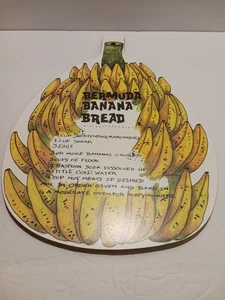 Vintage Kleeblatt 13" x 8,75" Bermuda Banane Brot Schneidebrett Melamin England - Bild 1 von 6