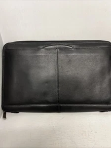 Vintage Wilson Leather Pelle Studio Black Leather Portfolio Laptop Briefcase - Picture 1 of 12