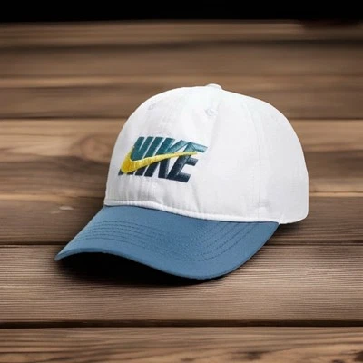 Nike Boys Dri-Fit  Aerobill Baseball Hat Cap Adjustable Child 4-7 White-Blue NWT - Image 1 of 4