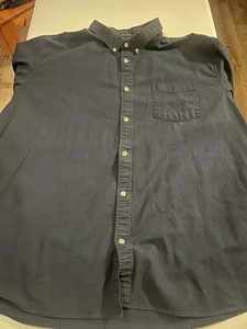 GAP Herren Marineblau Hemd XXXL Untucked Fit Stretch Schwer 99% Baumwolle - Bild 1 von 12