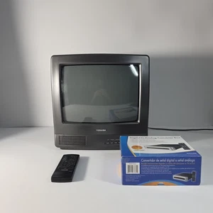 Vintage '92 Toshiba CRT TV Model CF1327B, 13-Inch Retro Gaming Bundle Read Works - Picture 1 of 11