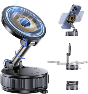 360° Verstellbar Magnetisch Vakuum Saugnapf Auto Handy Halter Halterung für MagSafe - Bild 1 von 6