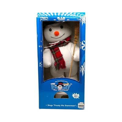 复古 1996 年 Gemmy Frosty 雪人唱歌移动动画 12 英寸人偶 — 第 1/3 张图片