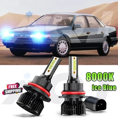LED Headlight Kit 9007 HB5 8000K Ice Blue Hi/Lo Bulb for Ford Taurus 1992-2007 Foto 1 de 4