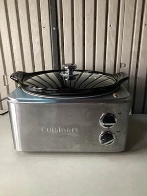 CUISINART CSC650MU Stainless Steel Slow Cooker - Family Size - Used/Very Clean. - Image 1 of 4
