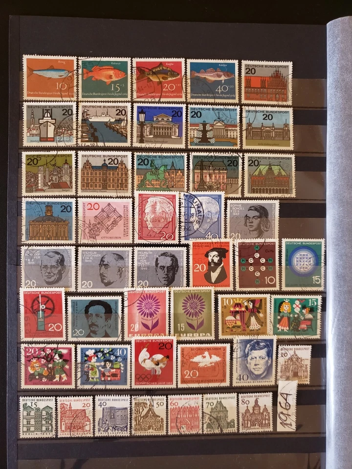 25344-Germany (FRG) Stamps Year 1964 Collection Set, 45 Pcs - Used - Image 1 of 1
