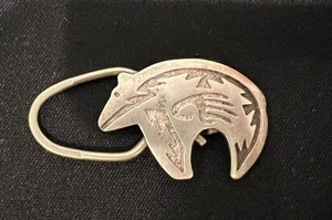 Navajo Sterling Silver Bear Keychain Signed Beatrice Kee 2” 17g Repair - Picture 1 of 7