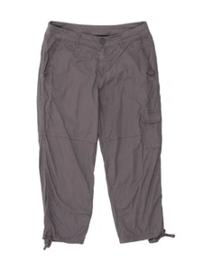 DKNY Womens Straight Capri Trousers US 6 Medium W30 L22 Grey Cotton CA08 - Picture 1 of 3