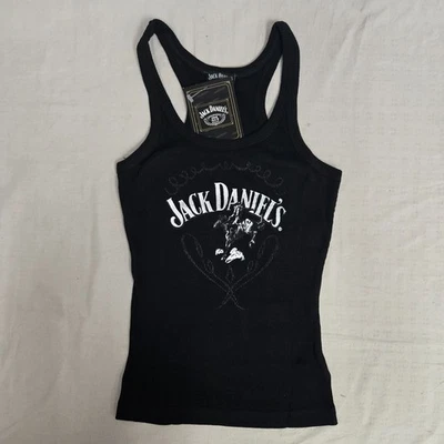Camiseta sin mangas Jack Daniel's para mujer Bronco Billy negra mediana PANTALLA Foto 1 de 3