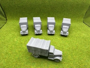 WW2 1/100 Scale German Opal Blitz Trucks Covered 3D Print 5 Trucks - Picture 1 of 8