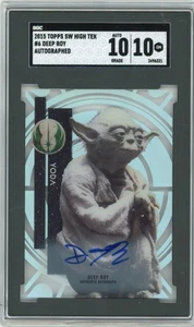 2015 Topps Star Wars High Tek Deep Roy As Yoda Auto SGC 10 - Picture 1 of 2