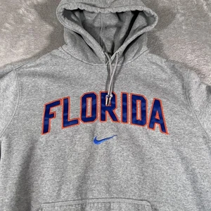 University of Florida Gators Hoodie Mens Large Gray Nike Center Swoosh Pullover - Picture 1 of 9