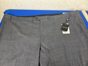 Lauren Ralph Dress Pants Mens Unhemmed Gray 100% Wool Slacks SZ 58 Ultraflex - Picture 1 of 10