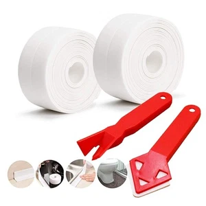 SNAILGARDEN 2 Roll White Caulk Strip, 1.5" x 10.5Ft Self Adhesive white - Picture 1 of 6