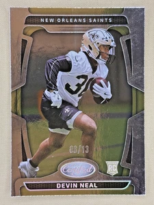 2025 Panini Certified Devin Neal RC Mirror Silver FOTL /13 New Orleans Saints - Picture 1 of 2