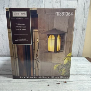 ALLEN & ROTH LINDBERGH WALL LANTERN SPECIALTY BRONZE FINISH #0361364 - Picture 1 of 5