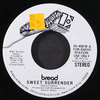 BREAD: sweet surrender / mono ELEKTRA 7" Single 45 RPM - Image 1 of 2