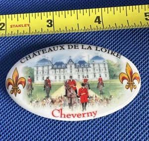 IMÁN NEVERA RECUERDOS CERÁMICA CHEVERNY FRANCE CASTILLOS DE LA LOIRE - Imagen 1 de 4