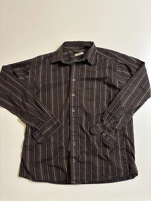 Burberry London Shirt Men’s Large Striped Buttkn Up 100% Cotton Made In USA Vtg - Image 1 of 4